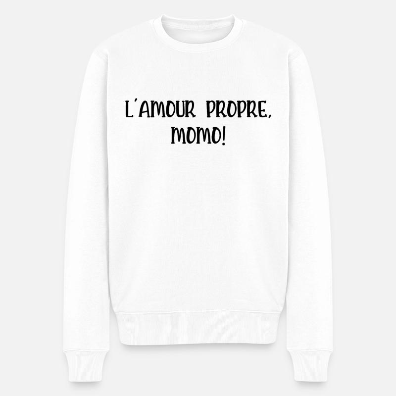 l'amour propre momo - Pull Premium bio Homme - blanc