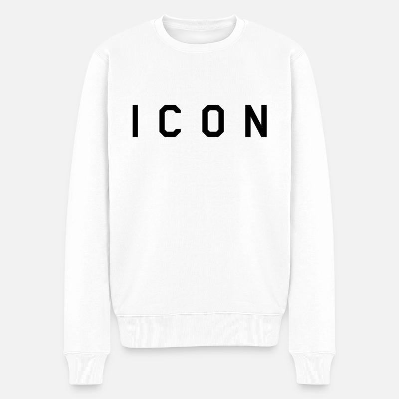 SYMBOL - Männer Premium Bio Pullover - Weiß