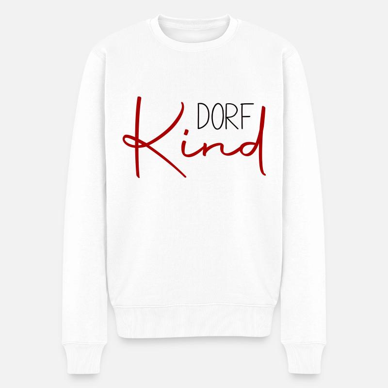 Dorfkind - Männer Premium Bio Pullover - Weiß