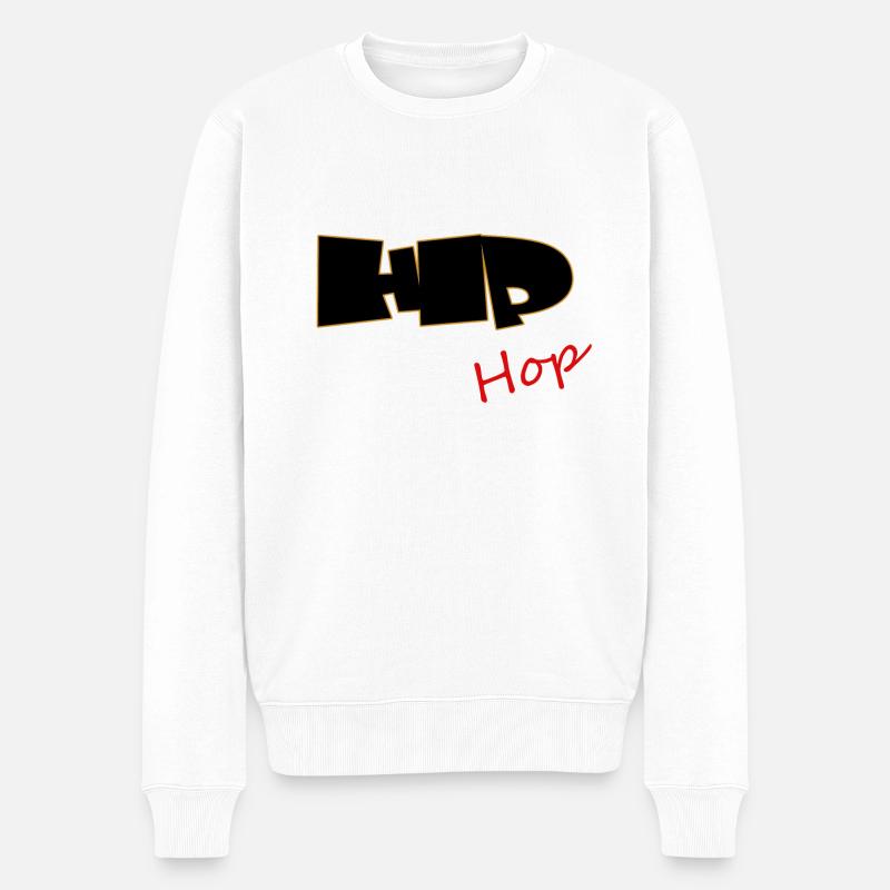 Hip Hop Rap hip hop - Männer Premium Bio Pullover - Weiß