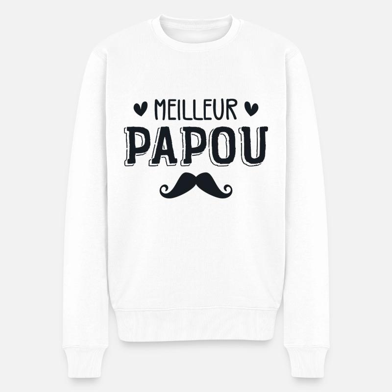 Meilleur PAPOU - Pull Premium bio Homme - blanc