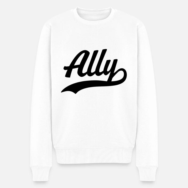 Verbündeter - Männer Premium Bio Pullover - Weiß
