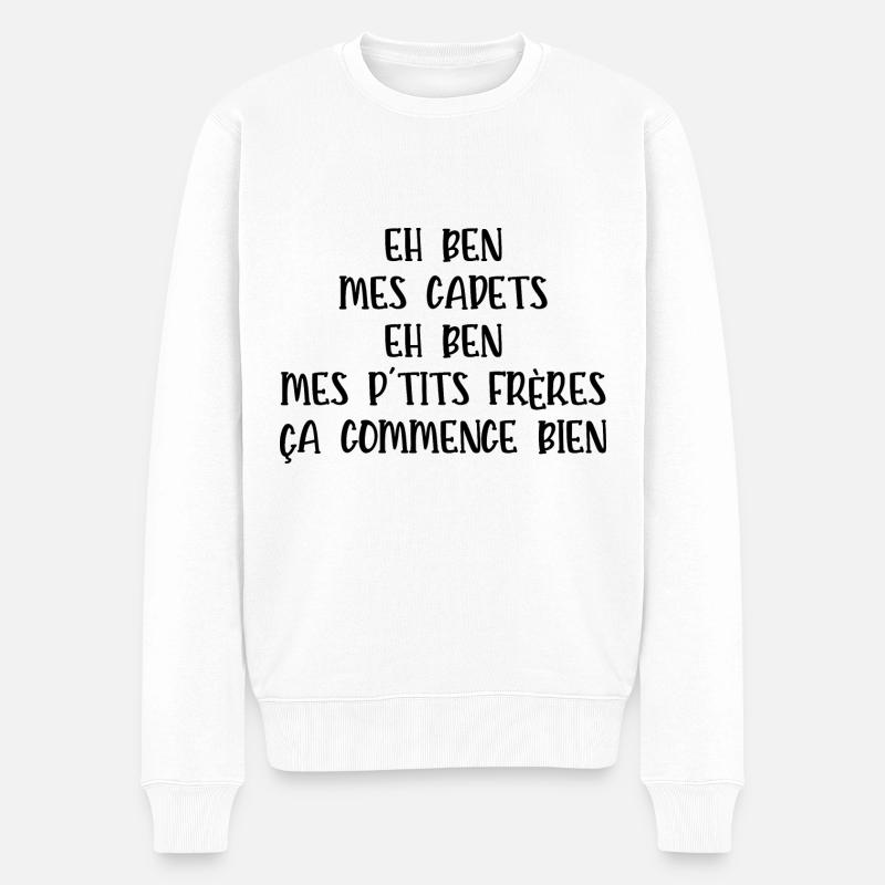 eh ben mes cadets - Pull Premium bio Homme - blanc