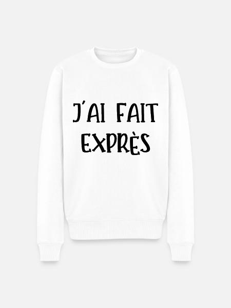 j'ai fait exprès - Pull Premium bio Homme - blanc