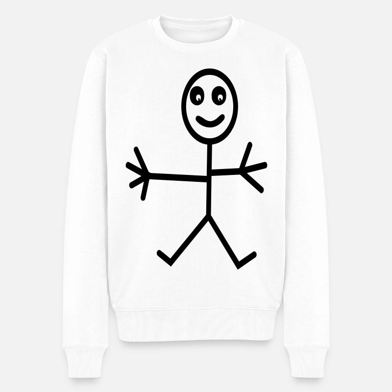 comic - Männer Premium Bio Pullover - Weiß