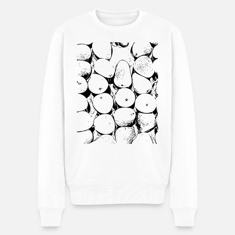 poire - Pull Premium bio Homme - blanc