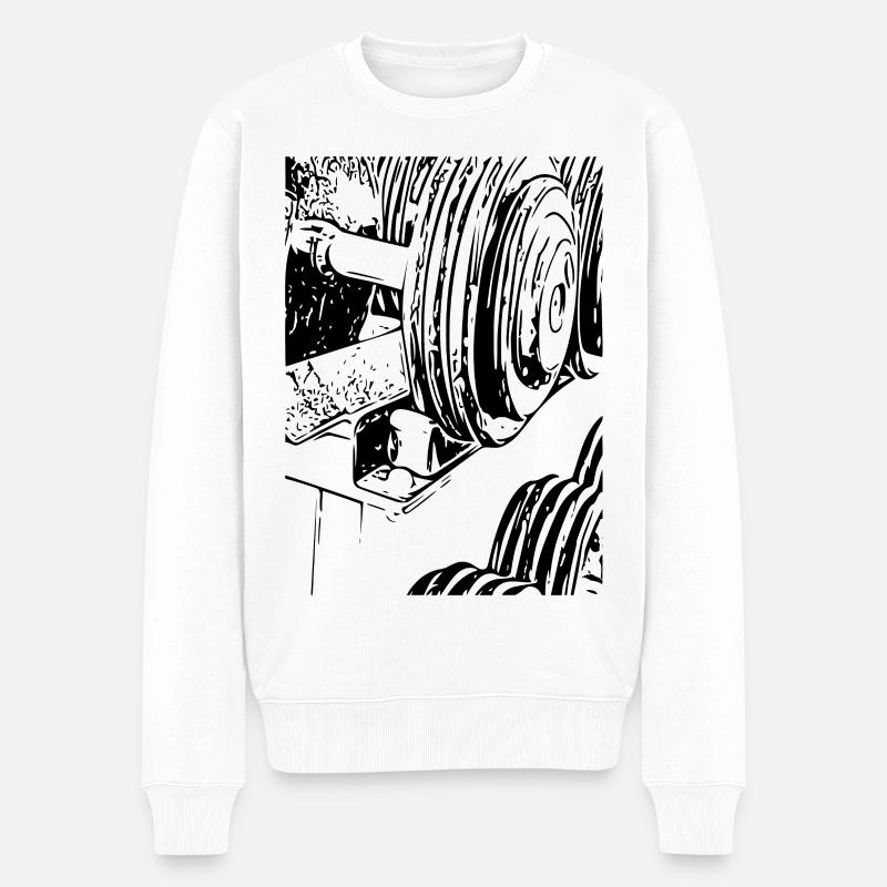 Haltère - Pull Premium bio Homme - blanc