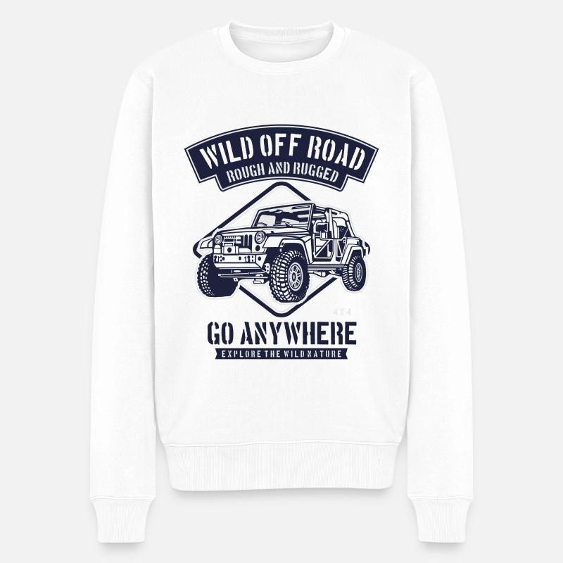 WILD OFF ROAD Jeep Adventure - Pull Premium bio Homme - blanc