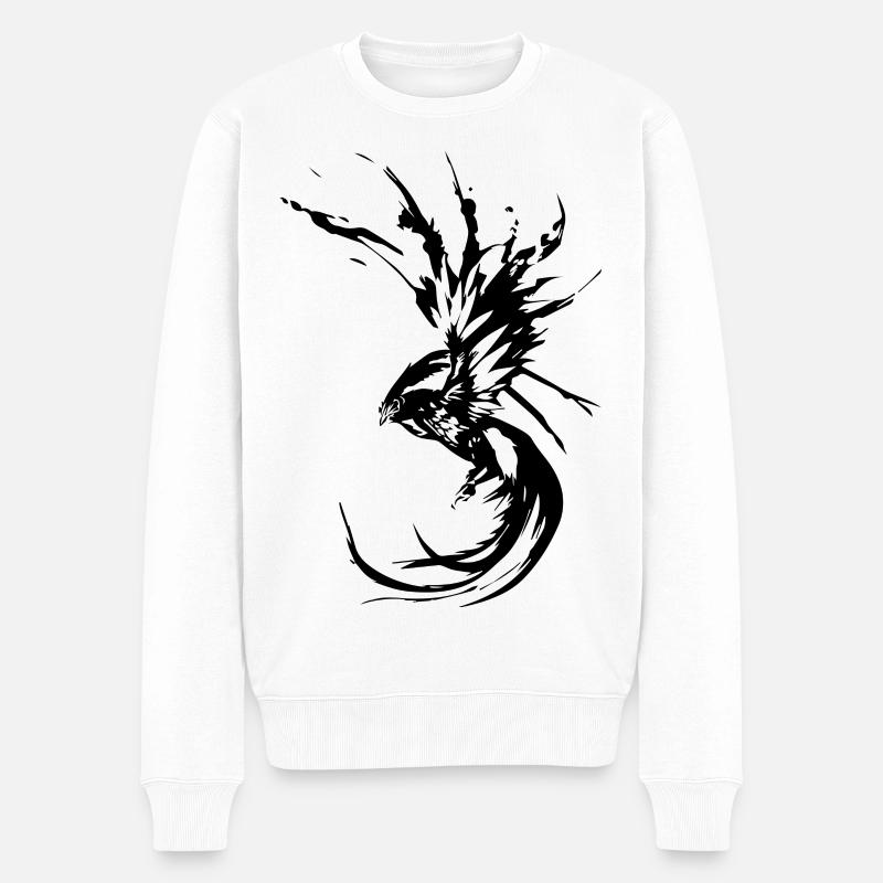 phoenix oiseau mythique - Pull Premium bio Homme - blanc
