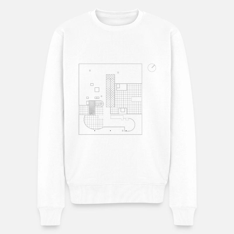 ARCHITECTURE Plan - Pull Premium bio Homme - blanc