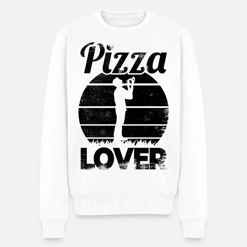 Amateurs de pizza - Pull Premium bio Homme - blanc