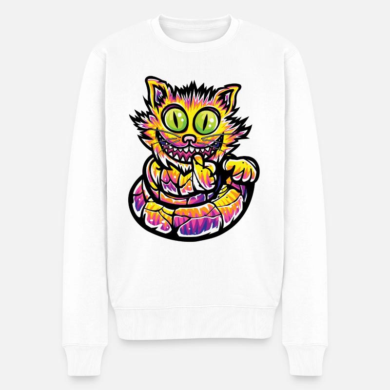 Chat sauvage - Pull Premium bio Homme - blanc