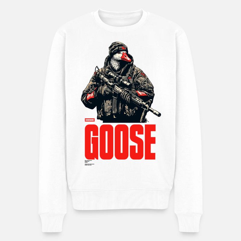 Nom de code Goose - Pull Premium bio Homme - blanc