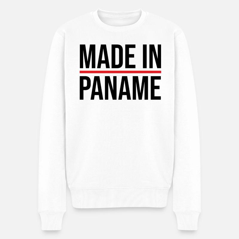 Hergestellt in Paname - Männer Premium Bio Pullover - Weiß