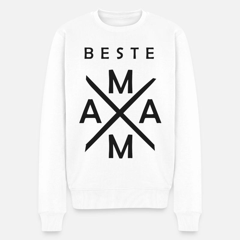 mama - Männer Premium Bio Pullover - Weiß