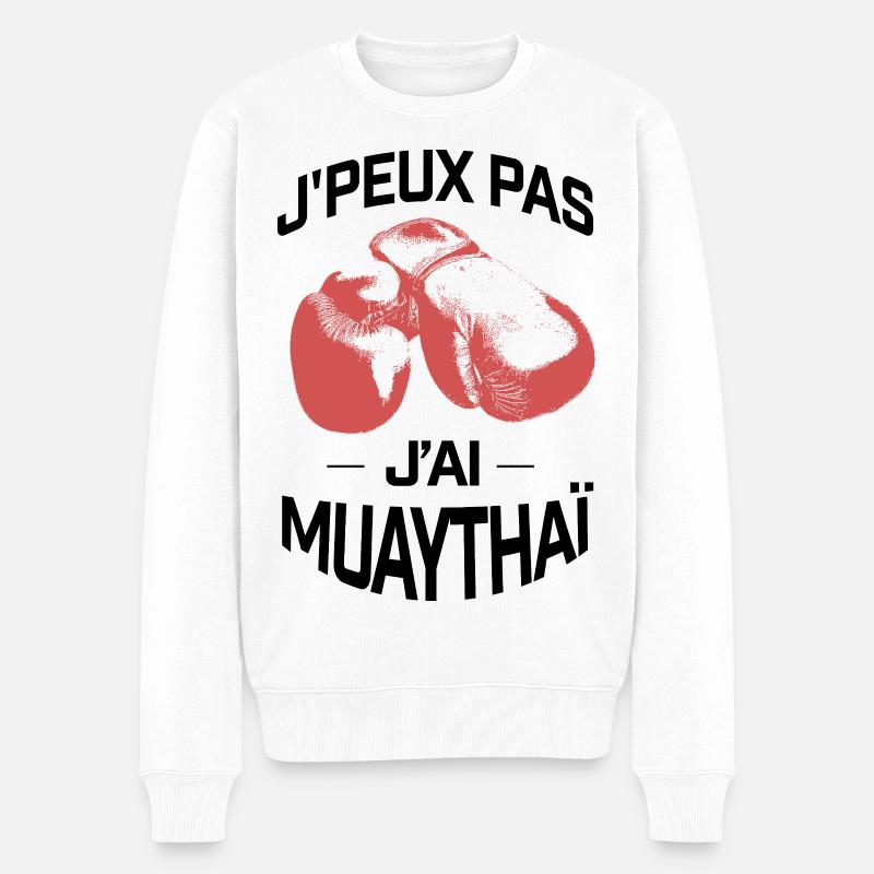 J'PEUX PAS J'AI MUAYTHAI - Pull Premium bio Homme - blanc