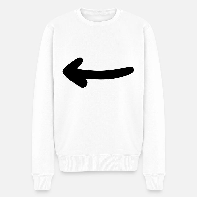 Flèche dessin croquis noir - Pull Premium bio Homme - blanc