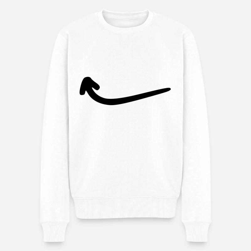 Flèche dessin croquis noir - Pull Premium bio Homme - blanc
