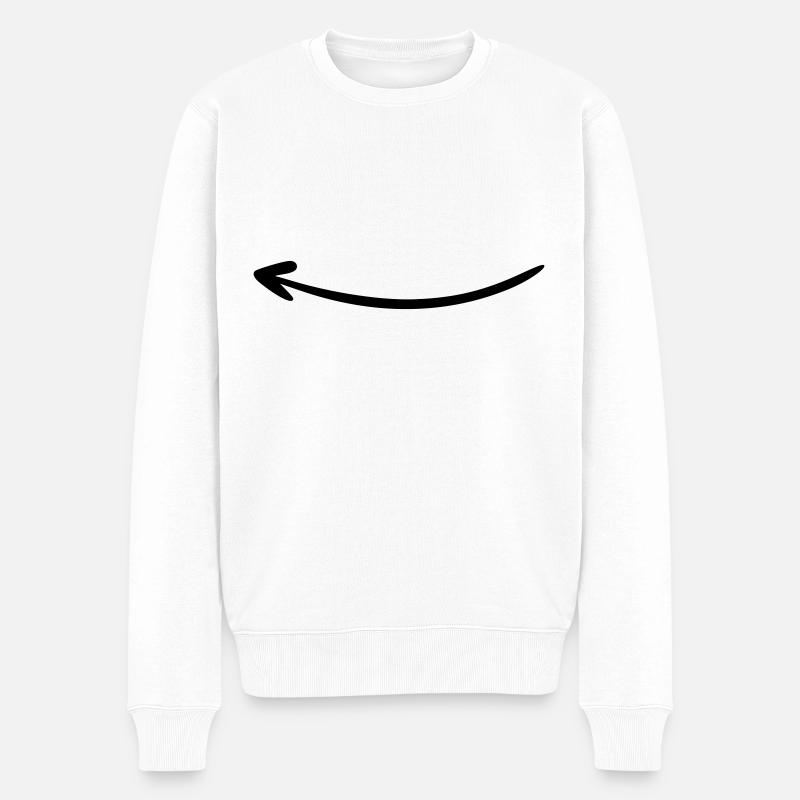 Flèche dessin croquis noir - Pull Premium bio Homme - blanc