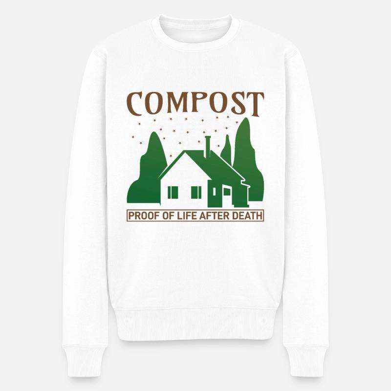 Garten Gärtnerei Gartenanlage - Männer Premium Bio Pullover - Weiß