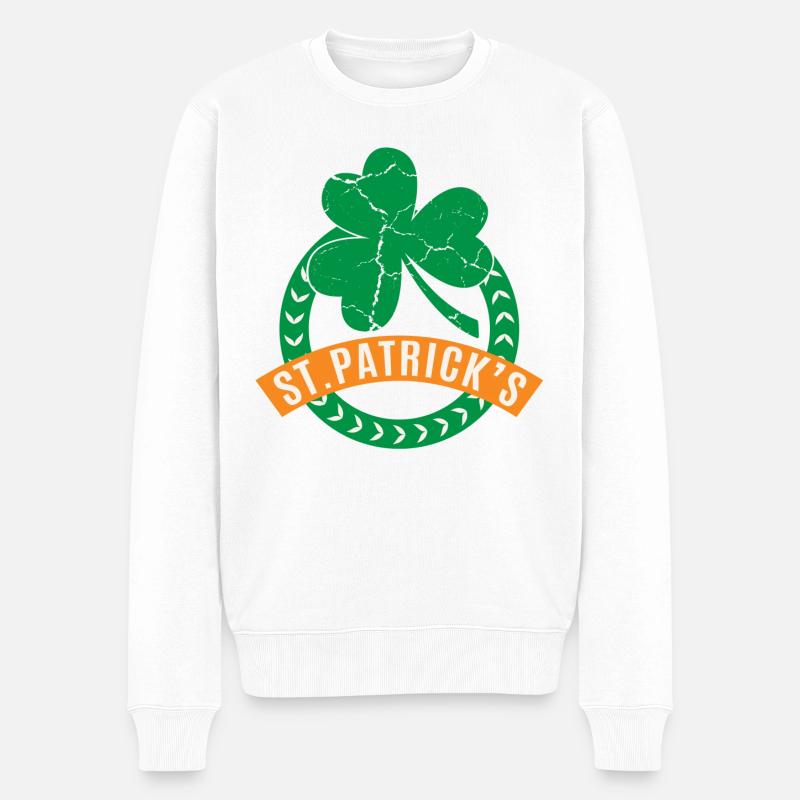 Fête de la Saint-Patrick - Pull Premium bio Homme - blanc