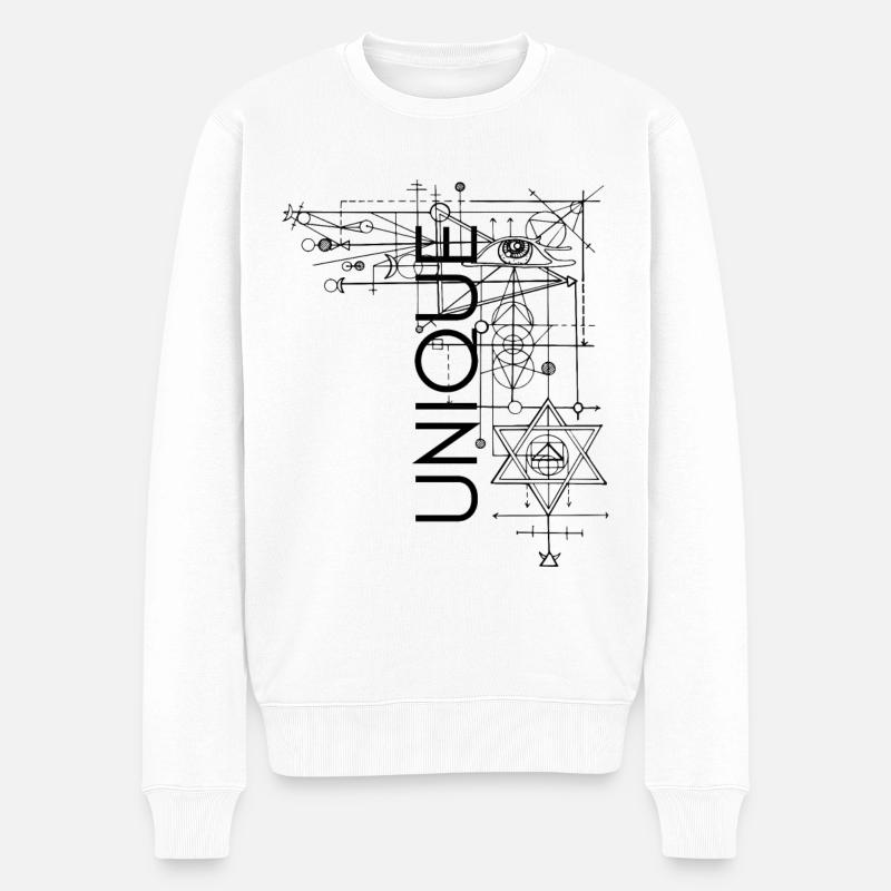 UNIQUE trois - Pull Premium bio Homme - blanc