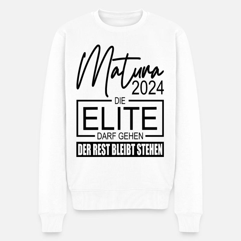 Matura 2024 - Männer Premium Bio Pullover - Weiß