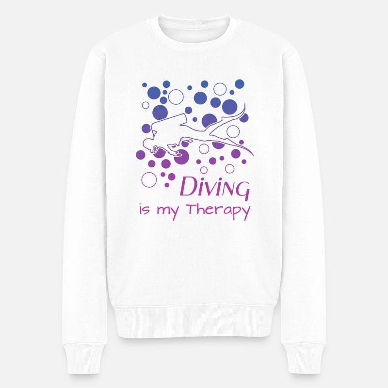 diving - Männer Premium Bio Pullover - Weiß