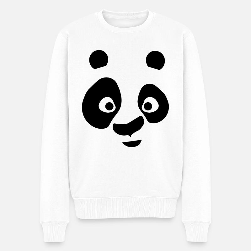 PANDA - Pull Premium bio Homme - blanc