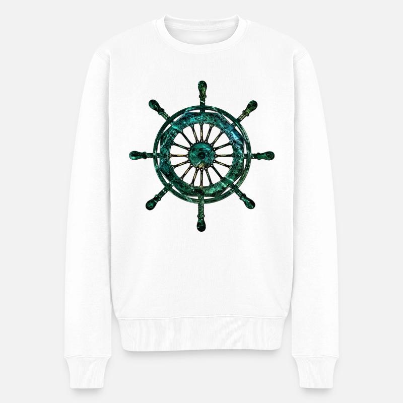 Volant à vis - Pull Premium bio Homme - blanc