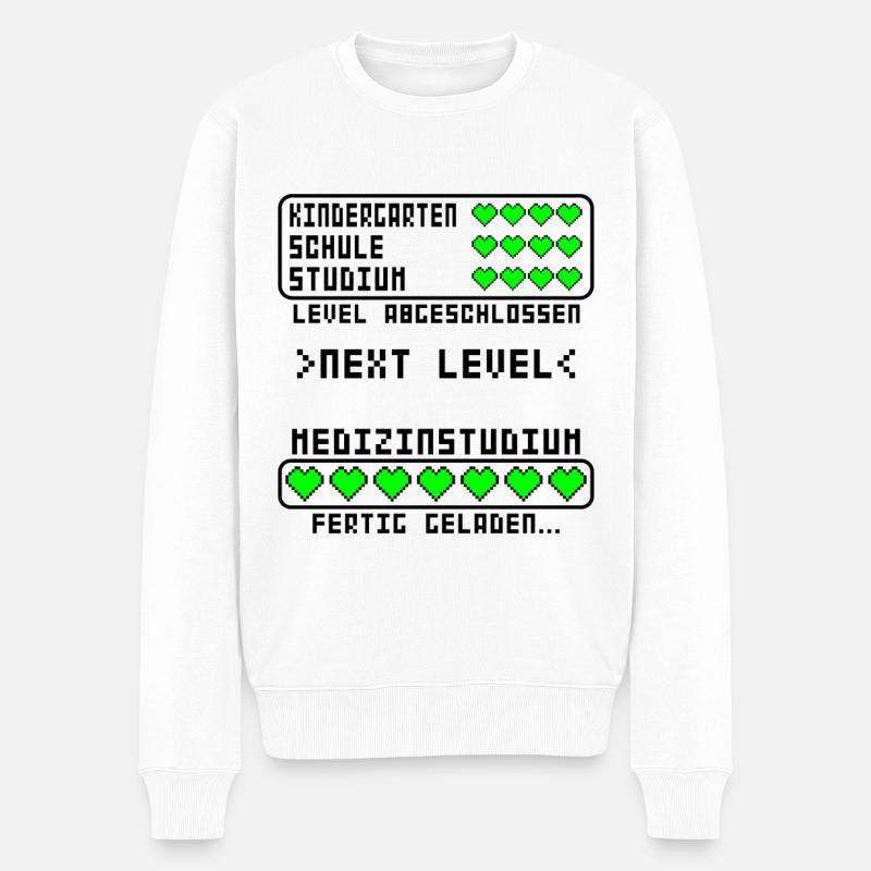 Medizinstudium Medizin Studium Abschluss bestanden - Männer Premium Bio Pullover - Weiß