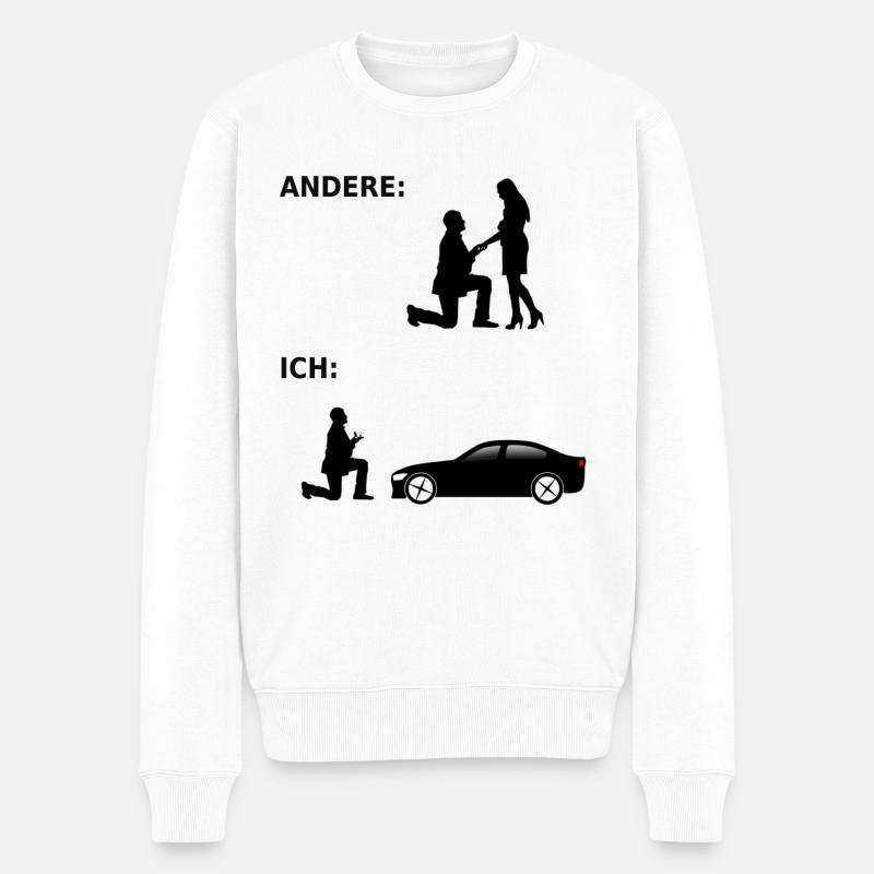 Auto - Autofan - Tuner - Tuning - Geschenk - Männer Premium Bio Pullover - Weiß