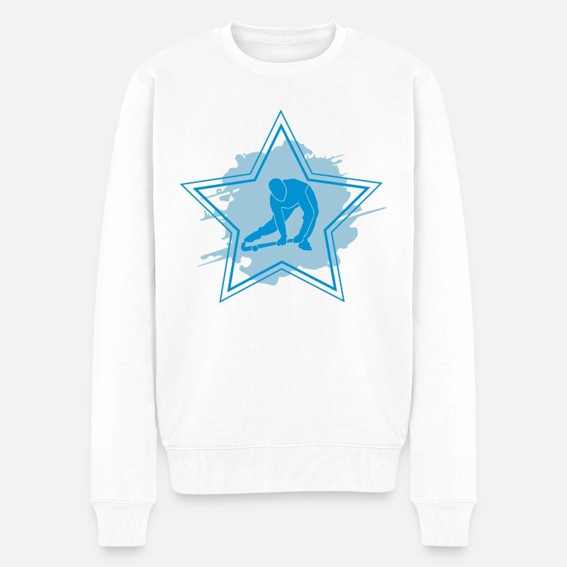 Hockey Star - Männer Premium Bio Pullover - Weiß