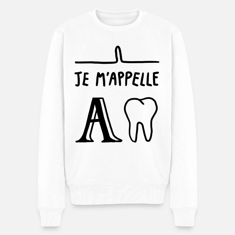 ADAM - Pull Premium bio Homme - blanc