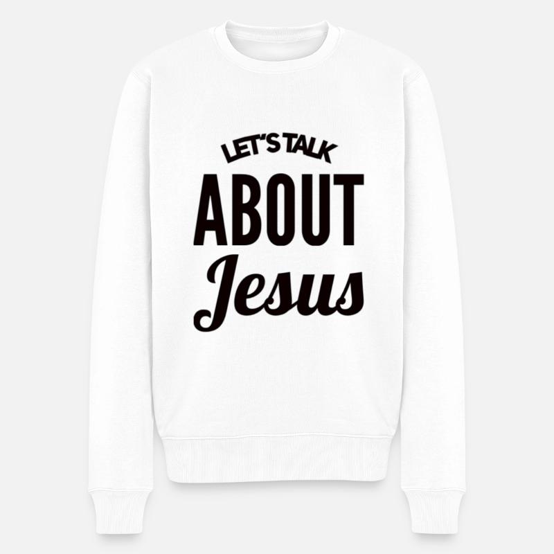 Parlons de Jésus - Pull Premium bio Homme - blanc
