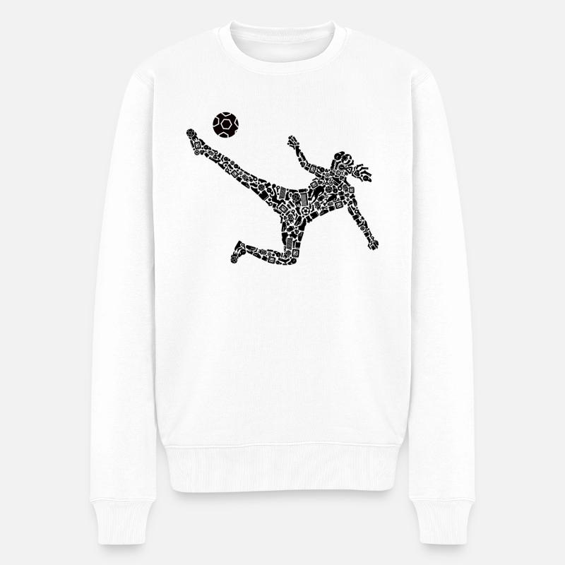 Joueuse de soccer Joueuse de soccer - Pull Premium bio Homme - blanc