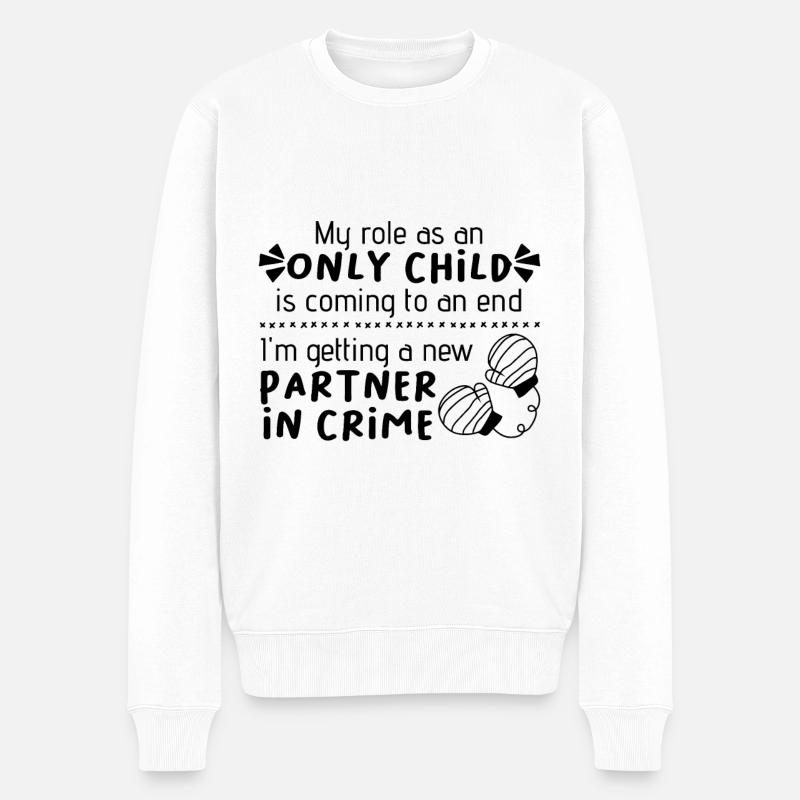Baby Reveal Geschwister - Männer Premium Bio Pullover - Weiß