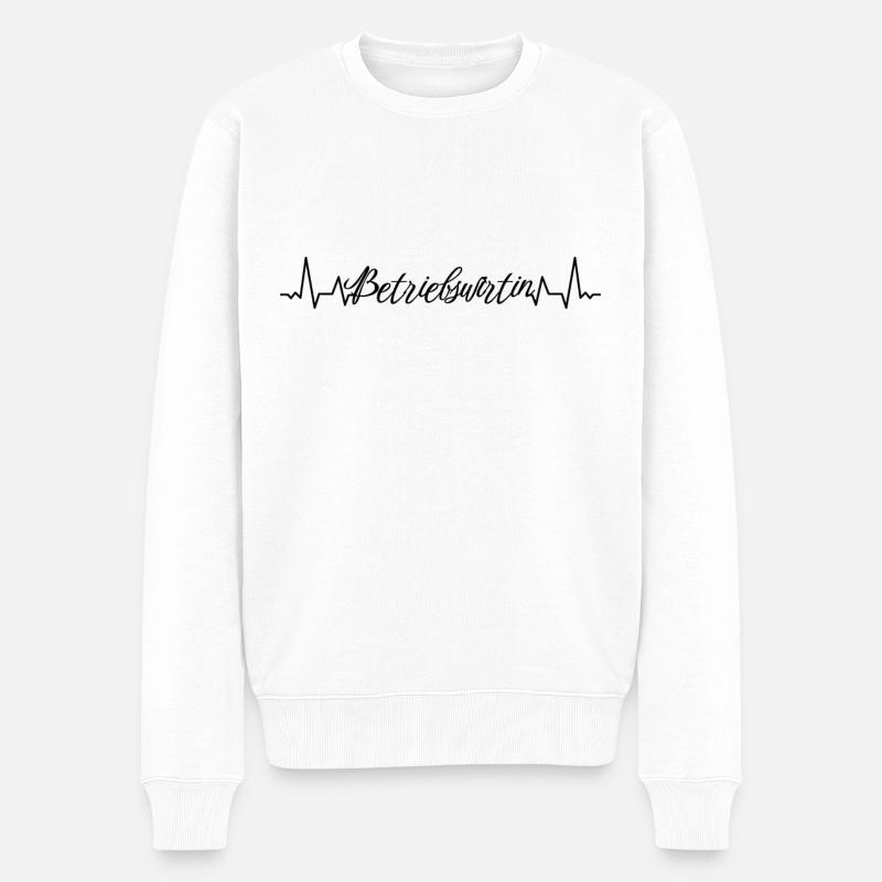 BWL Herzschlag Betriebswirtin - Männer Premium Bio Pullover - Weiß