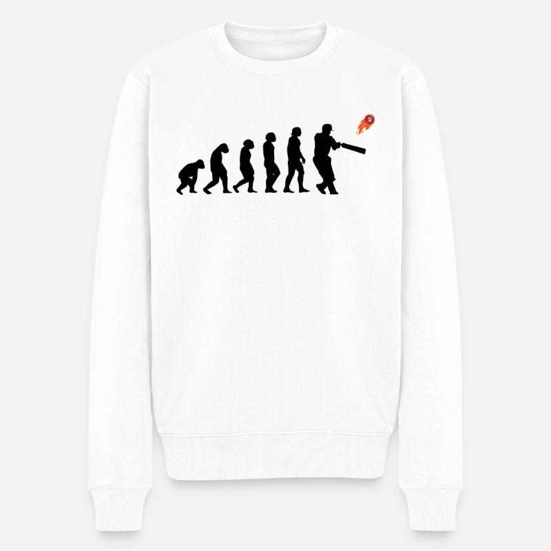 Cricketer Cricket-game Evolution - Men's Premium Organic Jumper - white