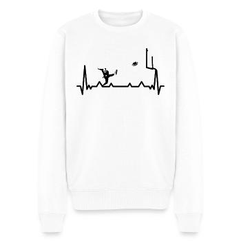Football Player Rugby Ball Football Game - Men's Premium Organic Jumper - white - Front - Thijin (182cm)