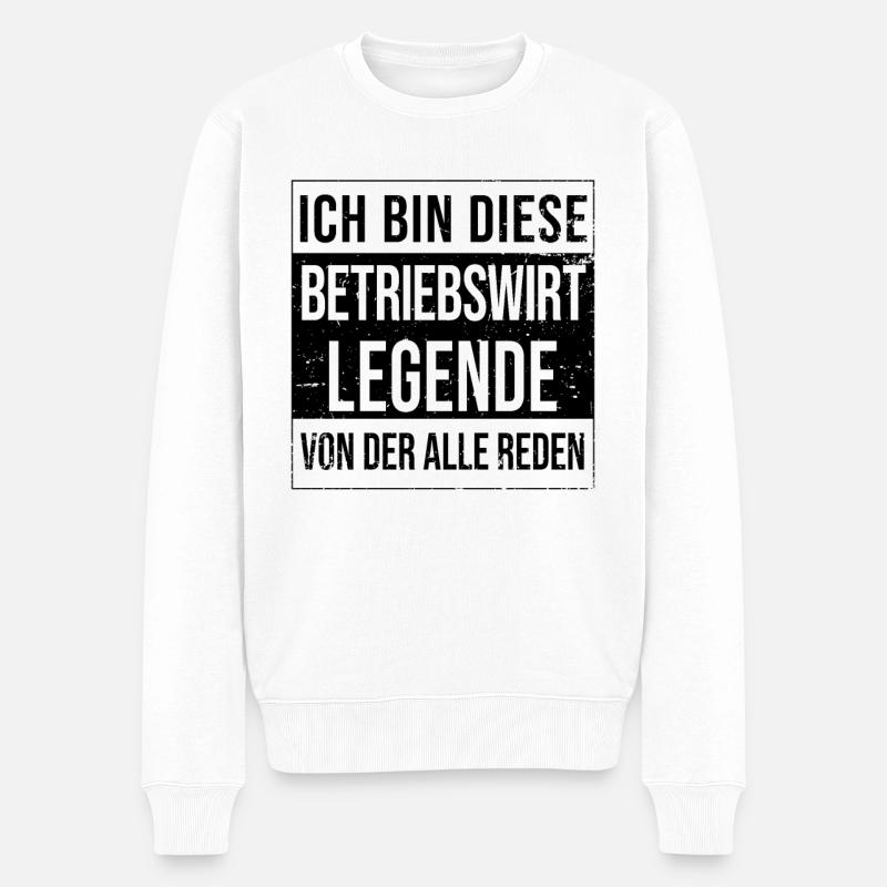 BWL Geburtstag geboren Legende Betriebswirt - Männer Premium Bio Pullover - Weiß
