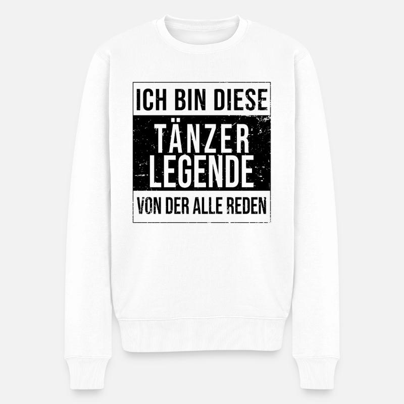 Tanzen-Sportler Geburtstag geboren Legende - Männer Premium Bio Pullover - Weiß