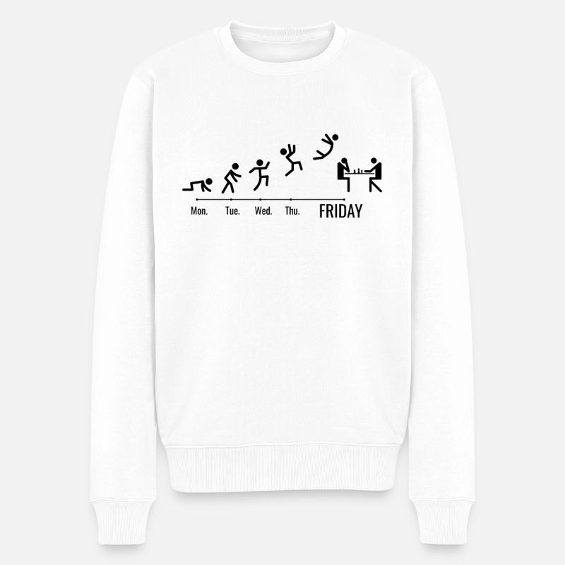 Jeu d’échecs - Pull Premium bio Homme - blanc