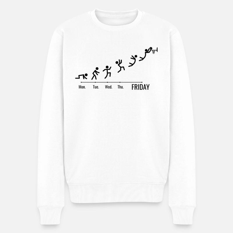 Basketteur Basketteur Basketteur Week-end - Pull Premium bio Homme - blanc