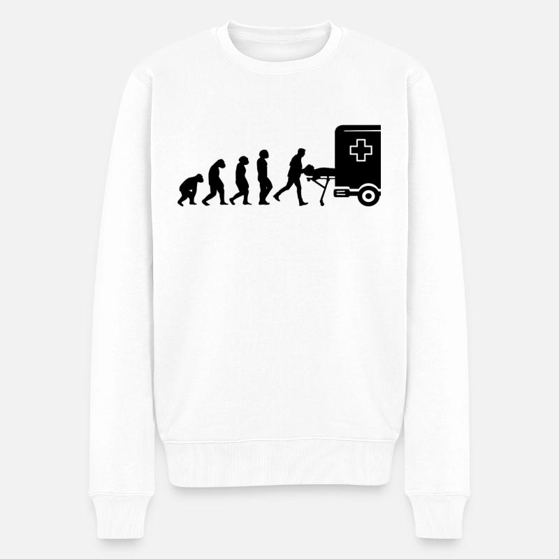 Rettungssanitäter Notfall-Sani Sanitäter - Männer Premium Bio Pullover - Weiß