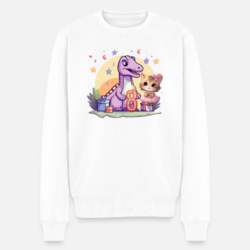 Fille Ballet Dinosaure Chat 8 Ans 8 - Pull Premium bio Homme - blanc