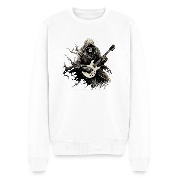 Gitarristen-tshirt E-Gitarren-Saiten - Männer Premium Bio Pullover - Weiß - Vorne - Thijin (182cm)