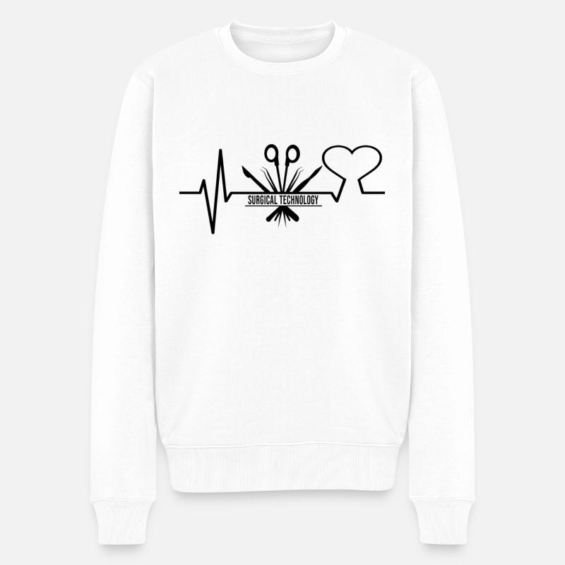 Chirurgien assistant chirurgical et technique - Pull Premium bio Homme - blanc