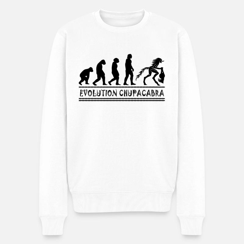 Cryptozoologists Chupacabra Creatures Evolution - Men's Premium Organic Jumper - white