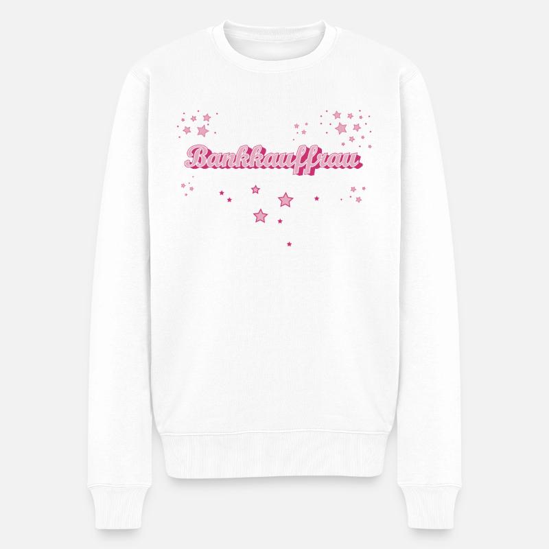 Banker Abschluss-Geschenk Bankkauffrau - Männer Premium Bio Pullover - Weiß